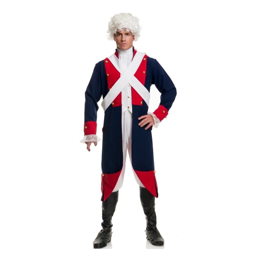 Revolutionary Soldier Halloween Cosplay Theater Costume Mens XL Charades Quality